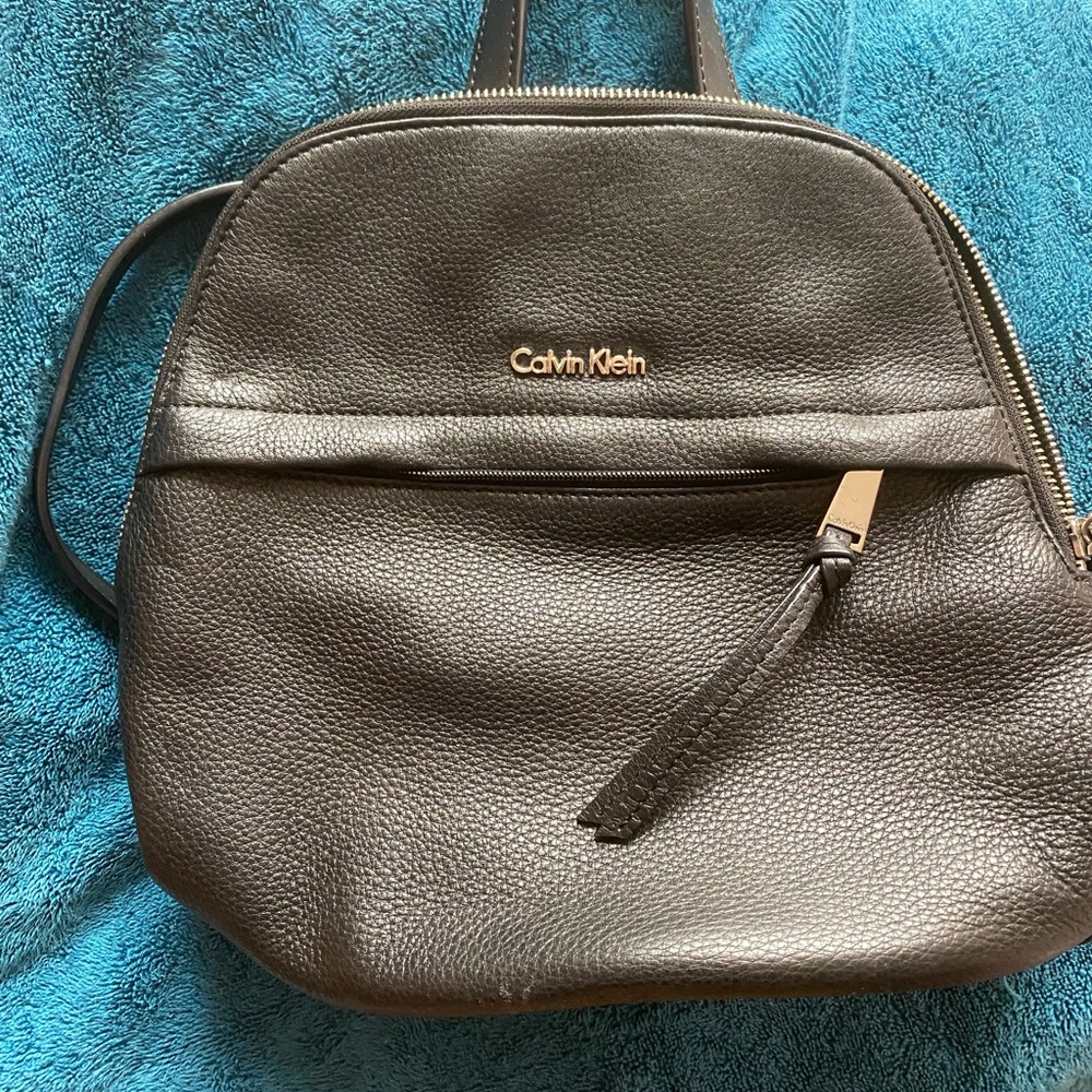 Calvin Klein Dark Leather Backpack